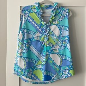 NWOT G Lifestyle Ruffle Sport Sleeveless Top-XL
